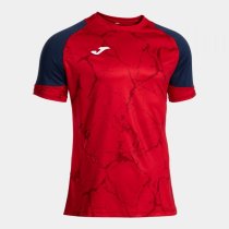 JOMA HISPA V FELSŐ RÖVID UJJÚ PIROS-SÖTÉTKÉK